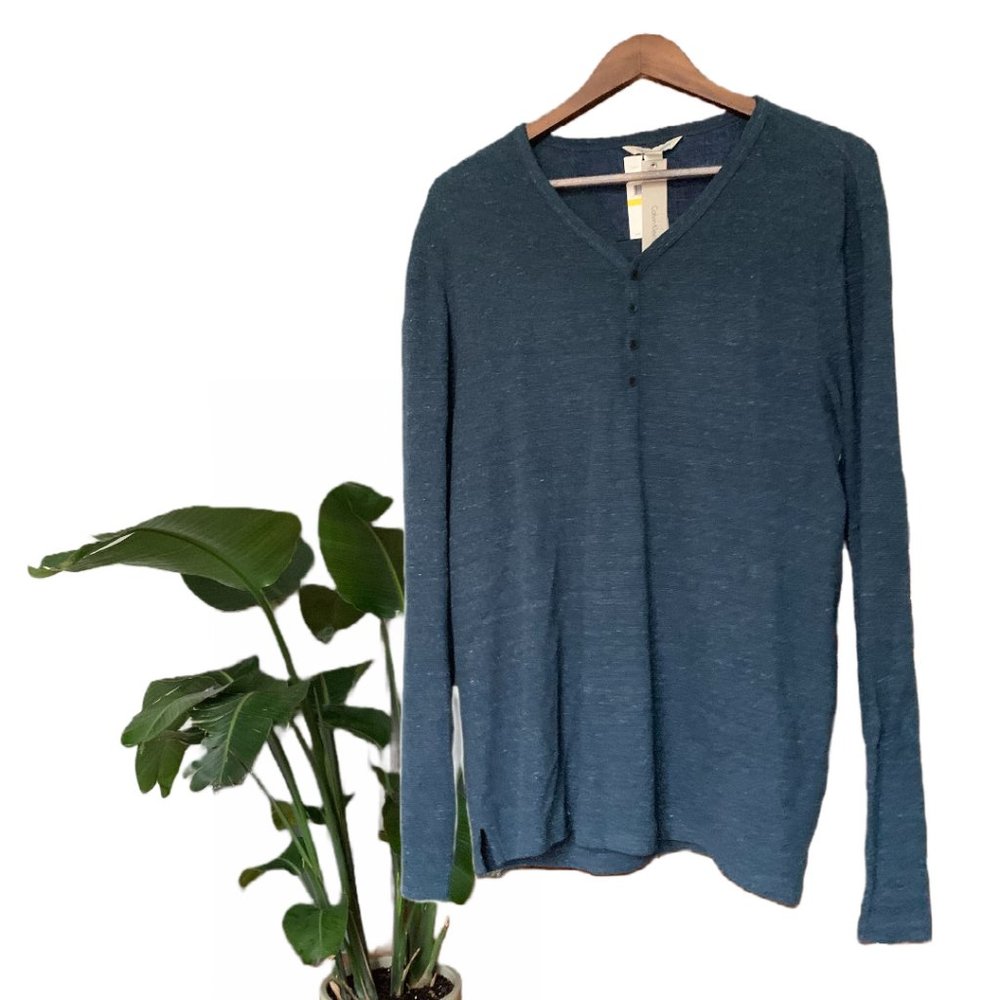 NWT Calvin Klein Jeans Men’s Medium Long Sleeve in Shadow Blue